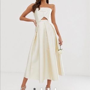 ASOS Structured Bandeau Midi Wedding Dress